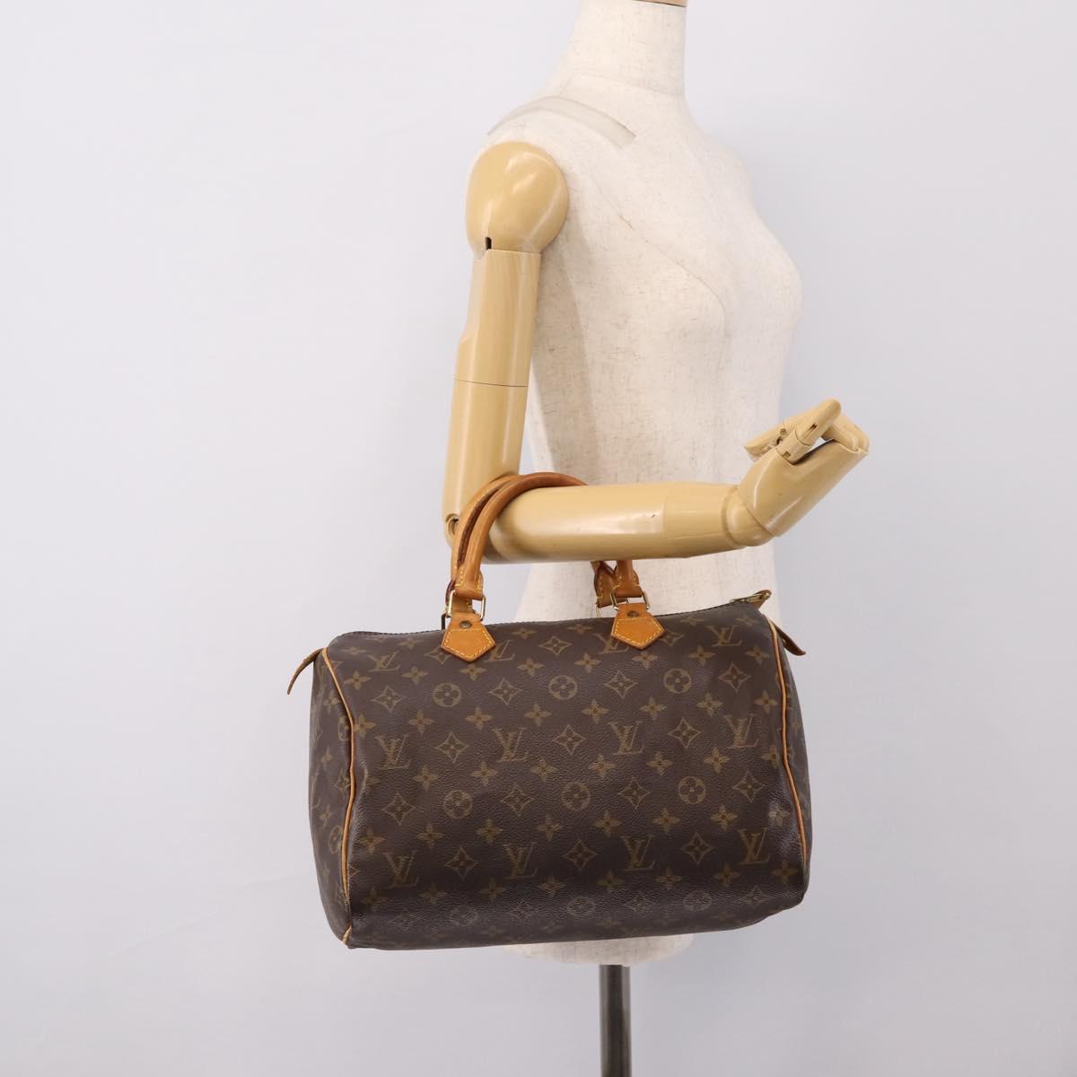 LOUIS VUITTON Monogram Speedy 30 Hand Bag M41526 LV Auth 201169A