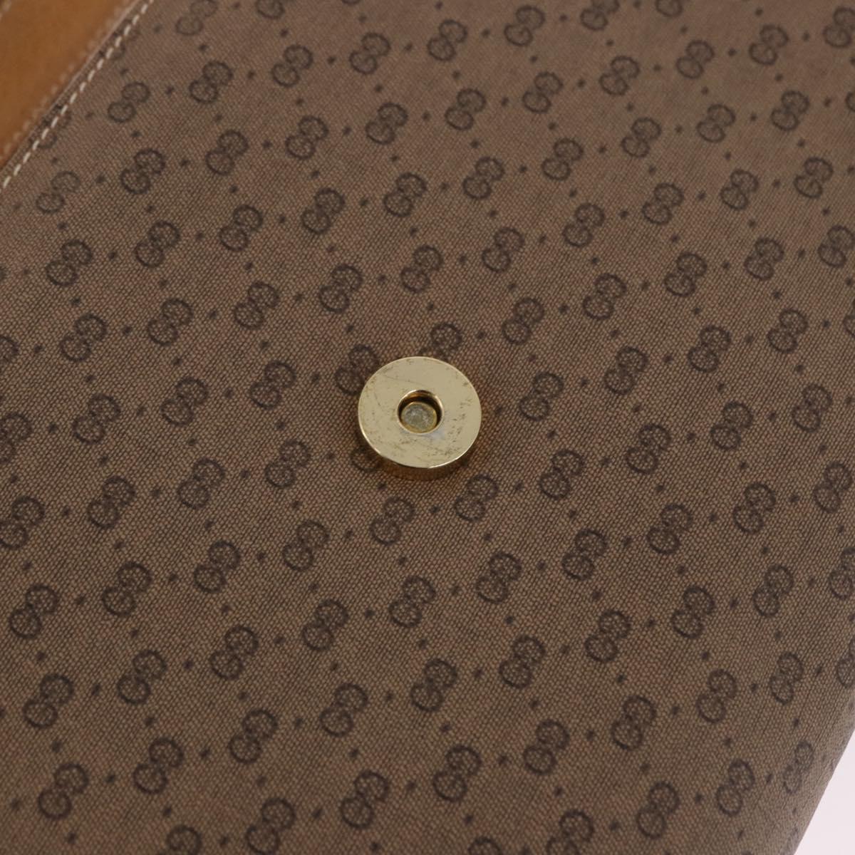 GUCCI Micro GG Shoulder Bag PVC Leather Beige Gold Tone 004 161 0670 Auth 201173