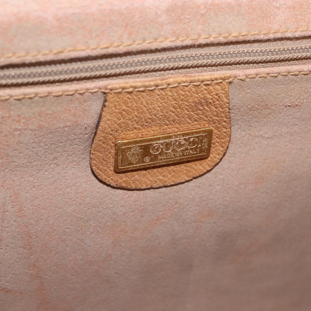 GUCCI Micro GG Shoulder Bag PVC Leather Beige Gold Tone 004 161 0670 Auth 201173