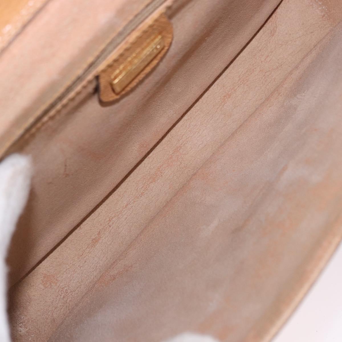 GUCCI Micro GG Shoulder Bag PVC Leather Beige Gold Tone 004 161 0670 Auth 201173