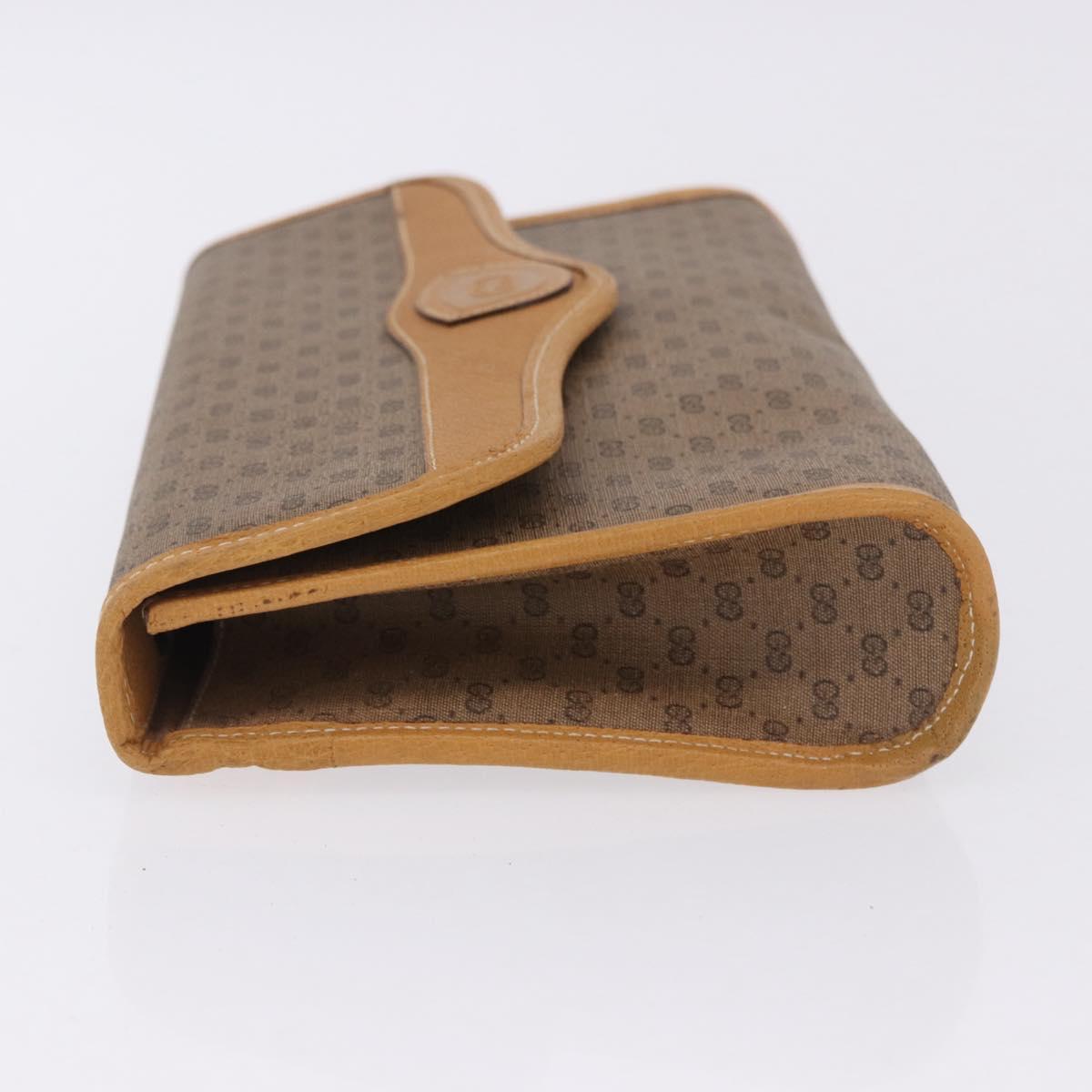 GUCCI Micro GG Shoulder Bag PVC Leather Beige Gold Tone 004 161 0670 Auth 201173