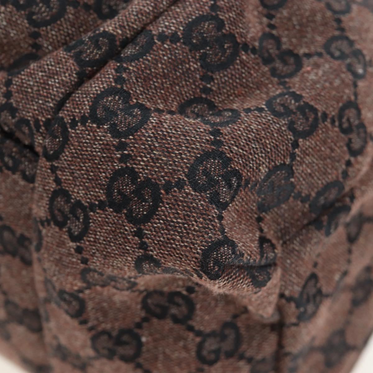 GUCCI GG Canvas Hand Bag Outlet Brown Gold 286307 Auth 201176V