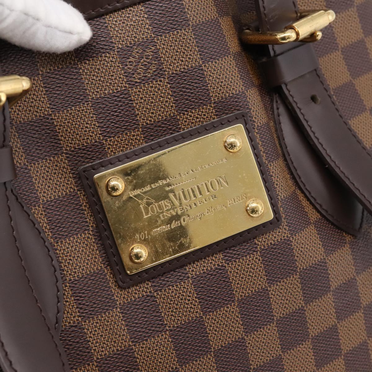 LOUIS VUITTON Damier Ebene Hampstead MM Tote Bag N51204 LV Auth 201177SAV