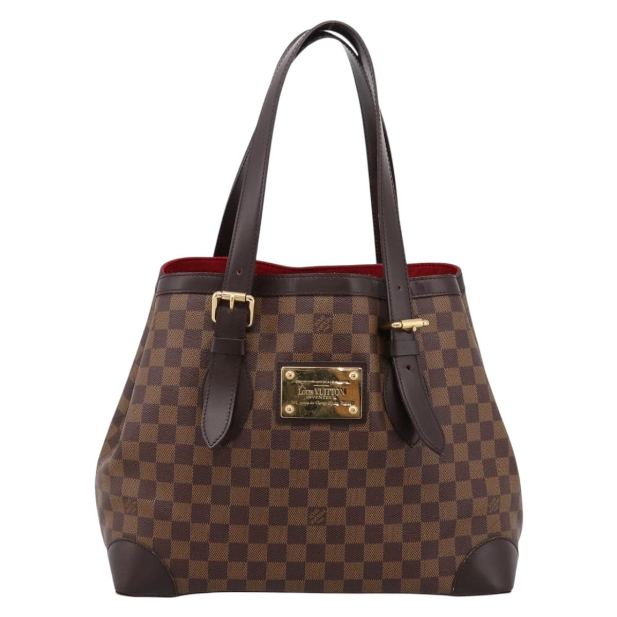 LOUIS VUITTON Damier Ebene Hampstead MM Tote Bag N51204 LV Auth 201177SAV