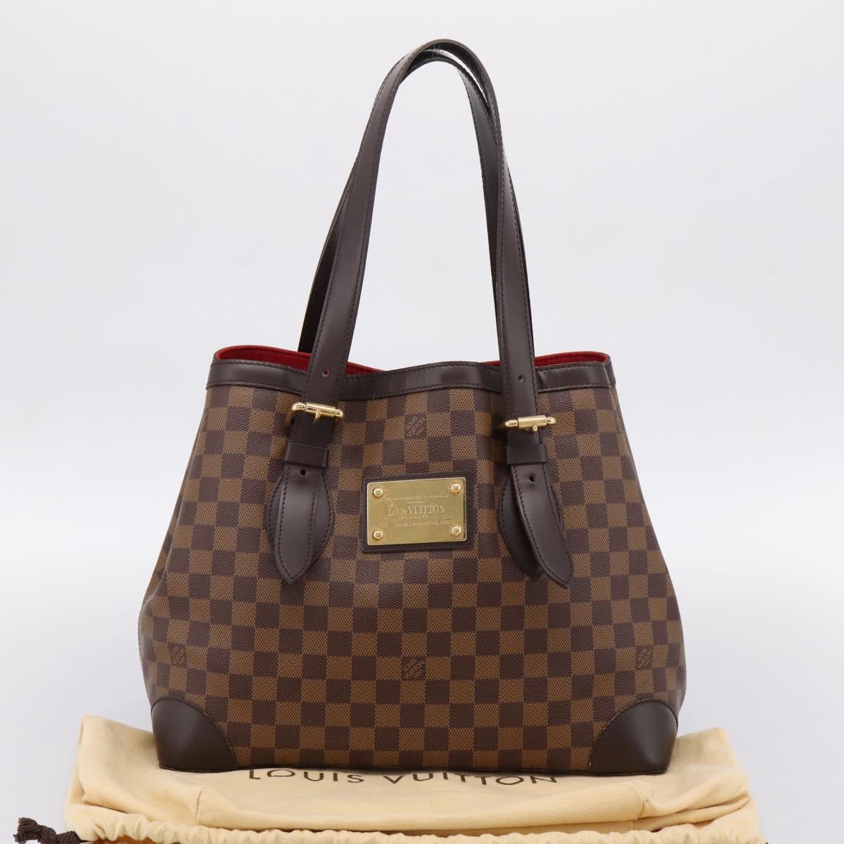 LOUIS VUITTON Damier Ebene Hampstead MM Tote Bag N51204 LV Auth 201177SAV