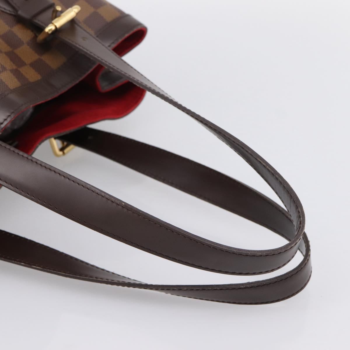 LOUIS VUITTON Damier Ebene Hampstead MM Tote Bag N51204 LV Auth 201177SAV