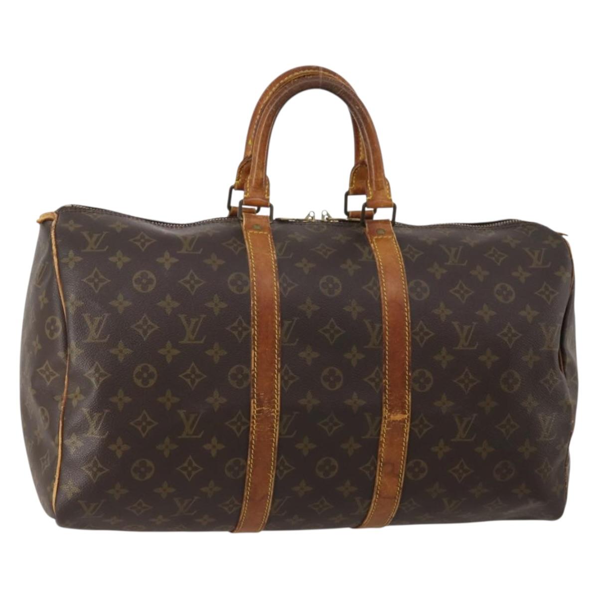 LOUIS VUITTON Monogram Keepall 45 Boston Bag M41428 LV Auth 201180