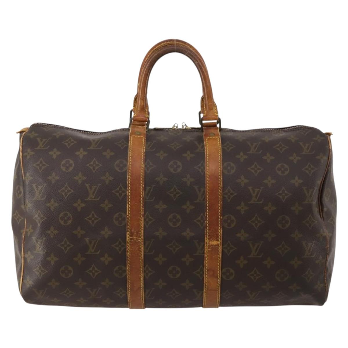 LOUIS VUITTON Monogram Keepall 45 Boston Bag M41428 LV Auth 201180