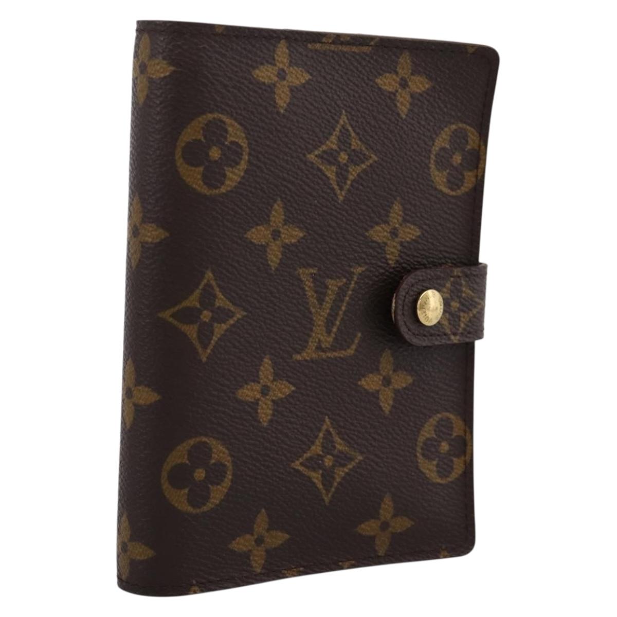 LOUIS VUITTON Monogram Agenda PM Day Planner Cover R20005 LV Auth 201181