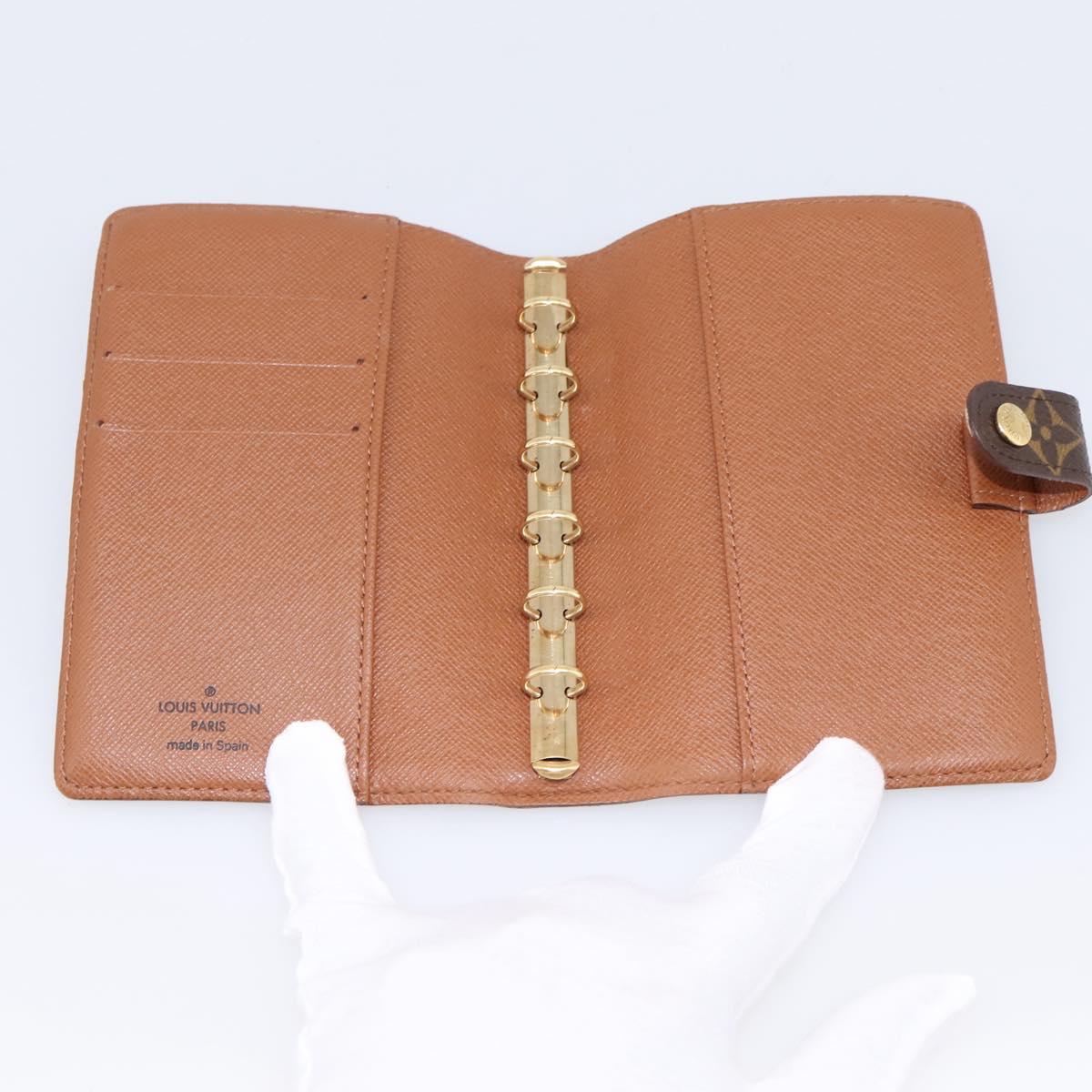 LOUIS VUITTON Monogram Agenda PM Day Planner Cover R20005 LV Auth 201181