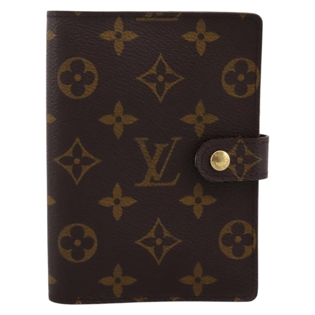LOUIS VUITTON Monogram Agenda PM Day Planner Cover R20005 LV Auth 201181