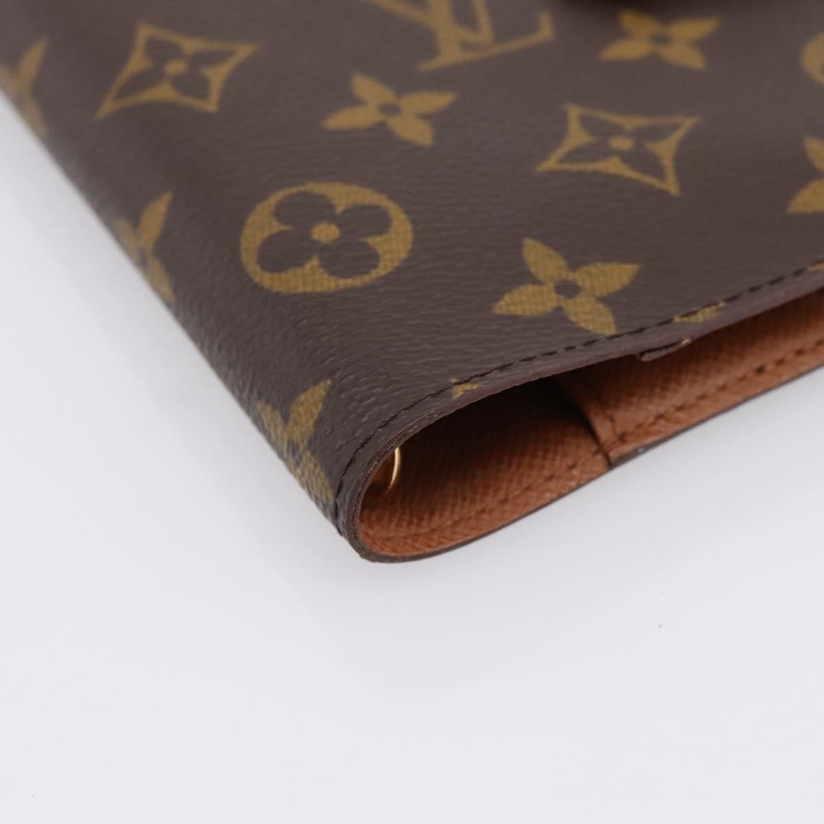 LOUIS VUITTON Monogram Agenda PM Day Planner Cover R20005 LV Auth 201181