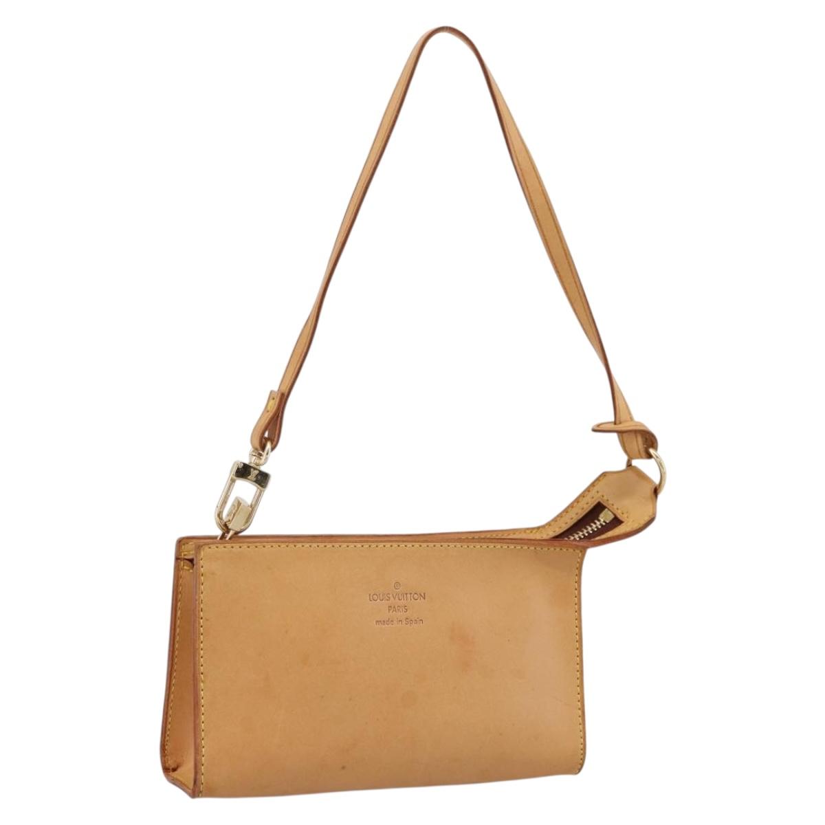 LOUIS VUITTON Nomad Kava Amble PM Pouch Beige LV Auth 201182A