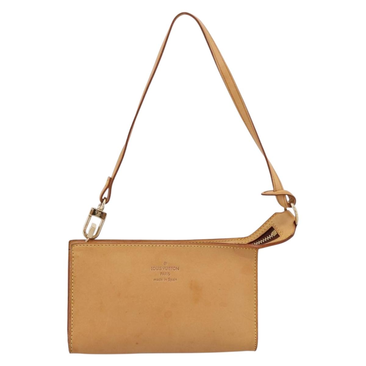 LOUIS VUITTON Nomad Kava Amble PM Pouch Beige LV Auth 201182A