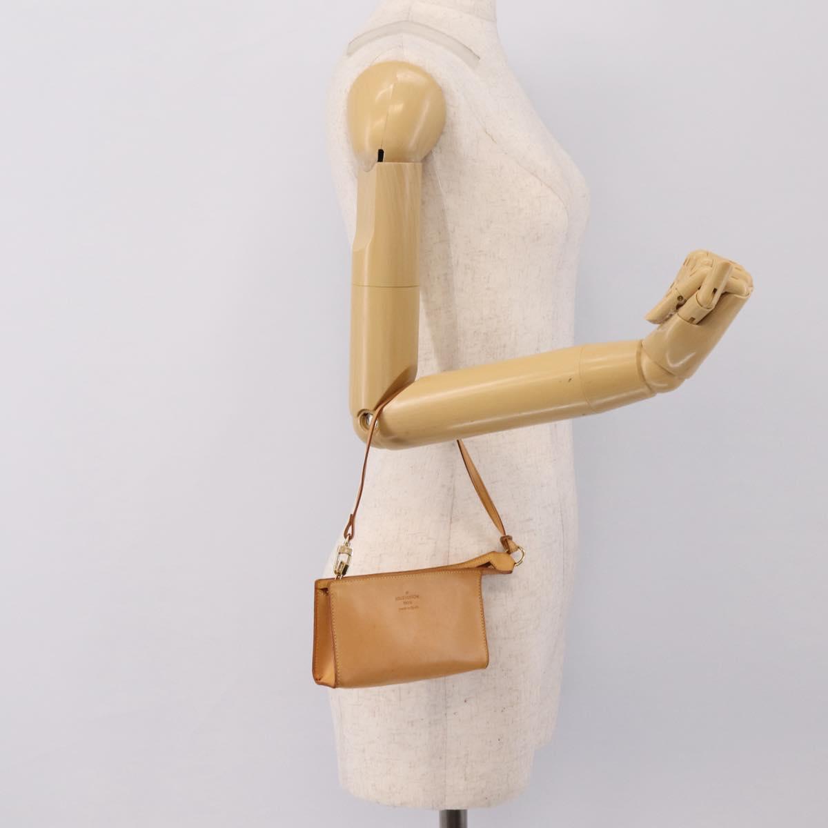 LOUIS VUITTON Nomad Kava Amble PM Pouch Beige LV Auth 201182A