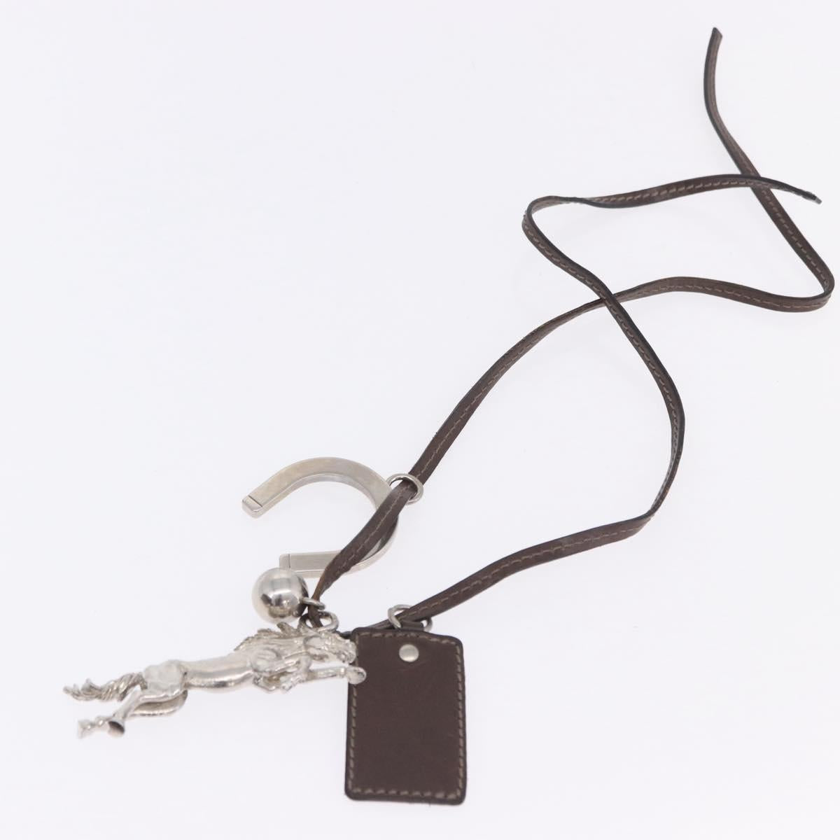 Chloe Kerala Hand Bag Leather Brown Silver Auth 201190
