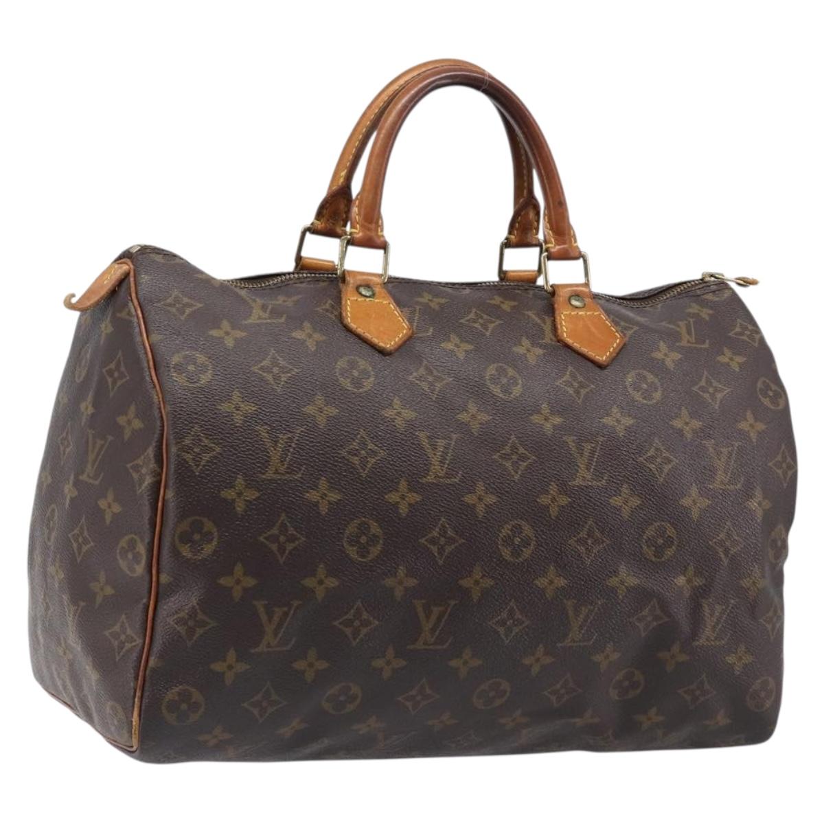LOUIS VUITTON Monogram Speedy 35 Hand Bag M41524 LV Auth 201198