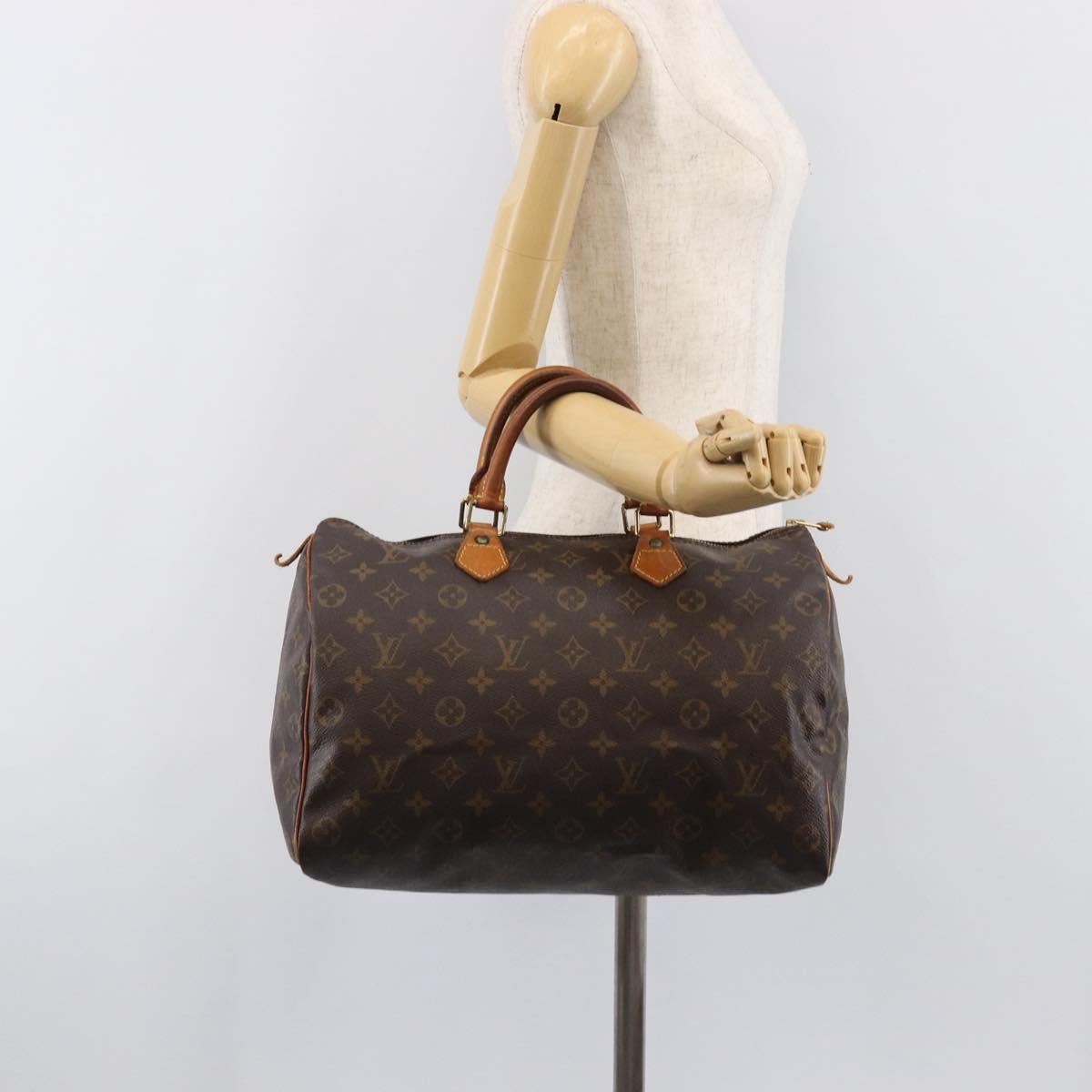 LOUIS VUITTON Monogram Speedy 35 Hand Bag M41524 LV Auth 201198