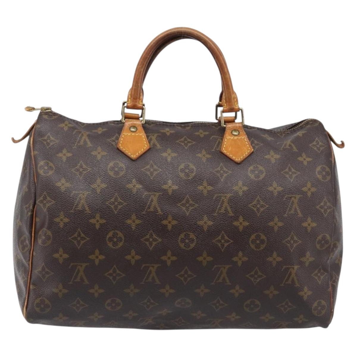 LOUIS VUITTON Monogram Speedy 35 Hand Bag M41524 LV Auth 201198