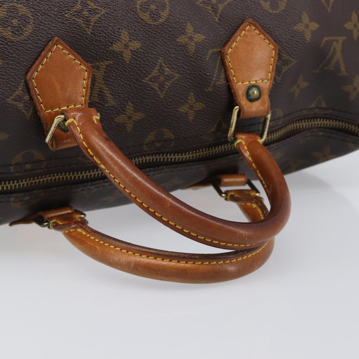 LOUIS VUITTON Monogram Speedy 35 Hand Bag M41524 LV Auth 201198