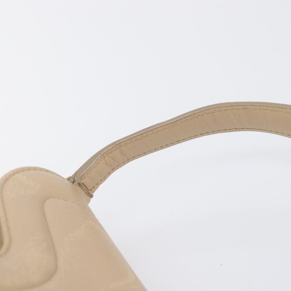 CARTIER PANTHERE Hand Bag Suede Beige Silver Auth 201200V