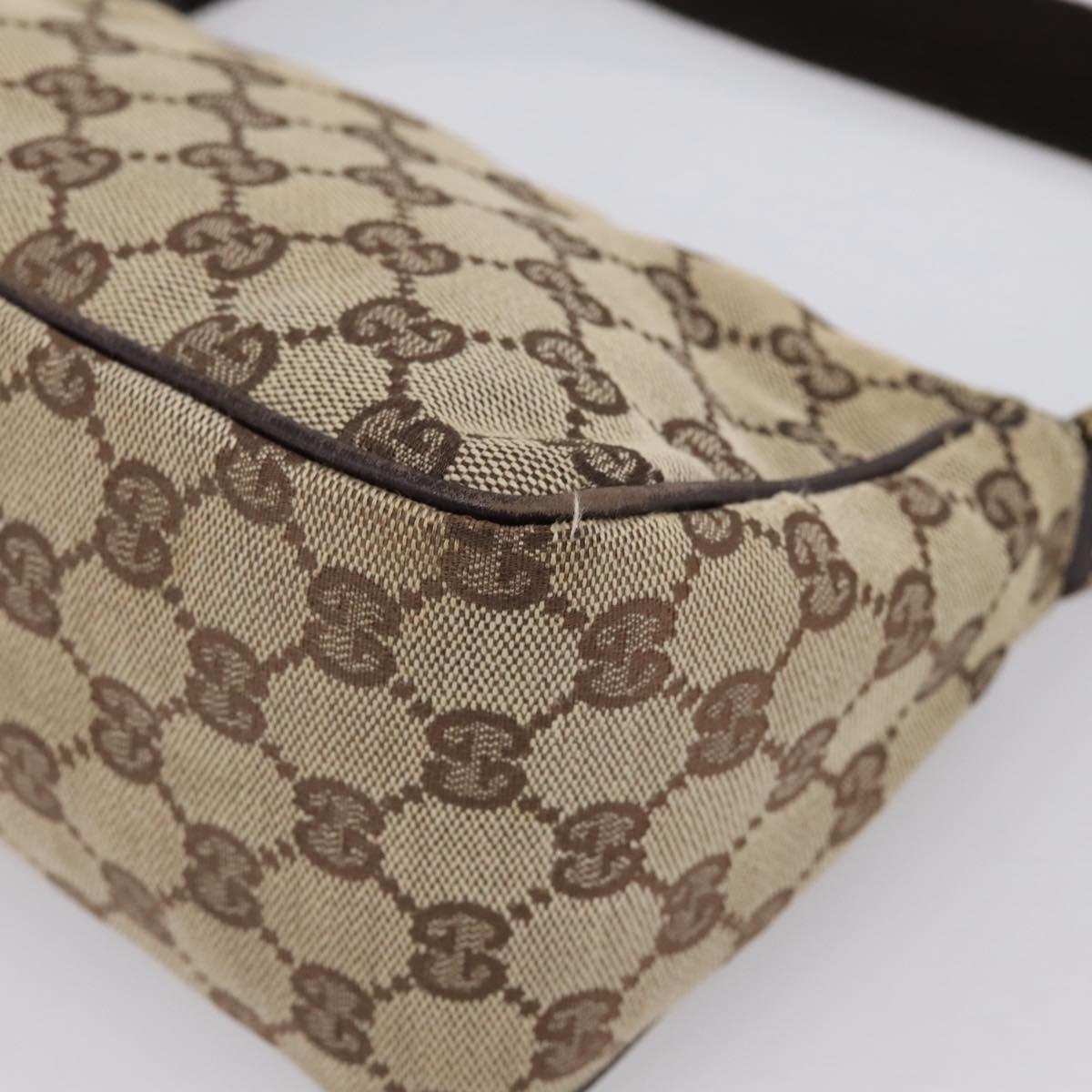 GUCCI GG Canvas Hand Bag Beige Gold Tone 106644 Auth 201203A