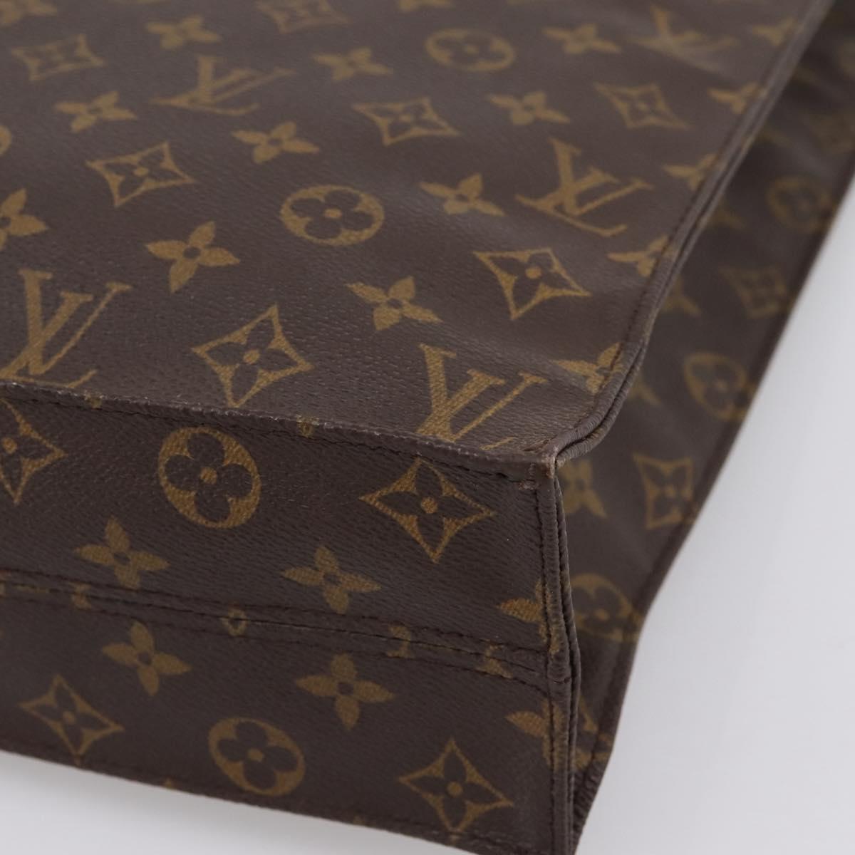LOUIS VUITTON Monogram Sac Plat Hand Bag M51140 LV Auth 201214
