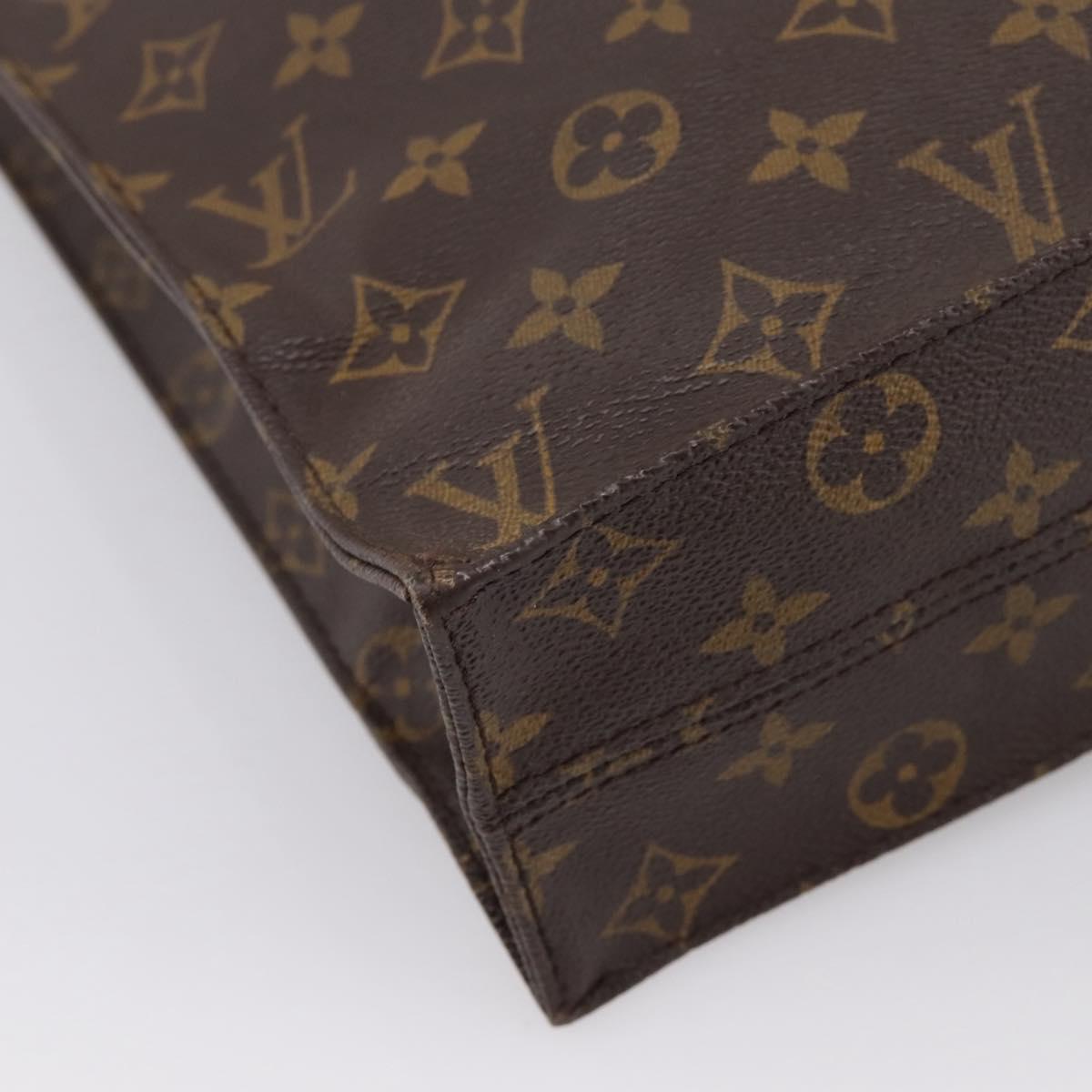 LOUIS VUITTON Monogram Sac Plat Hand Bag M51140 LV Auth 201214