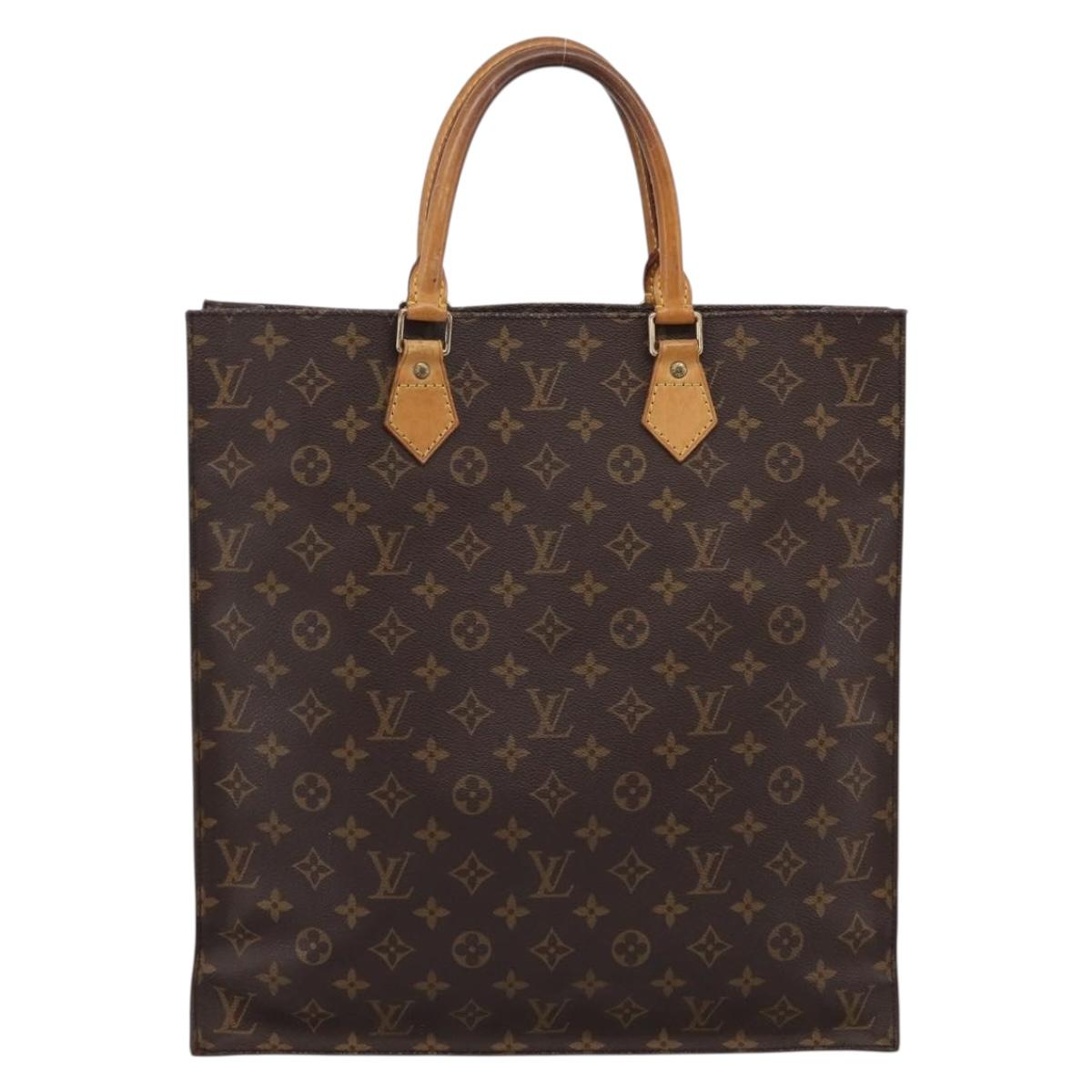 LOUIS VUITTON Monogram Sac Plat Hand Bag M51140 LV Auth 201214