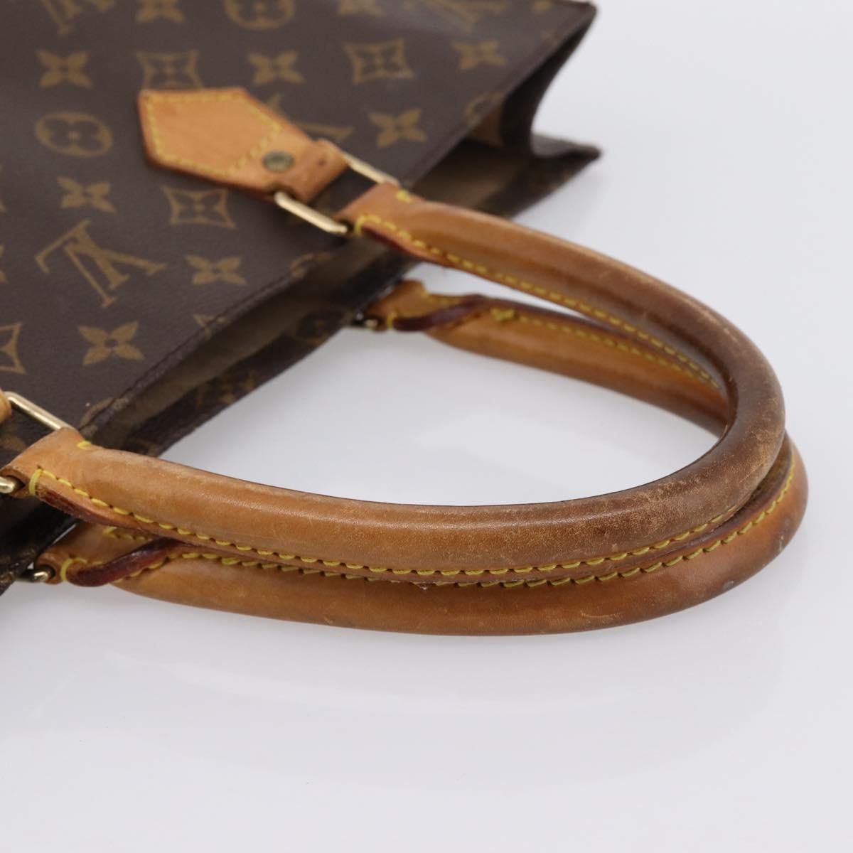 LOUIS VUITTON Monogram Sac Plat Hand Bag M51140 LV Auth 201214