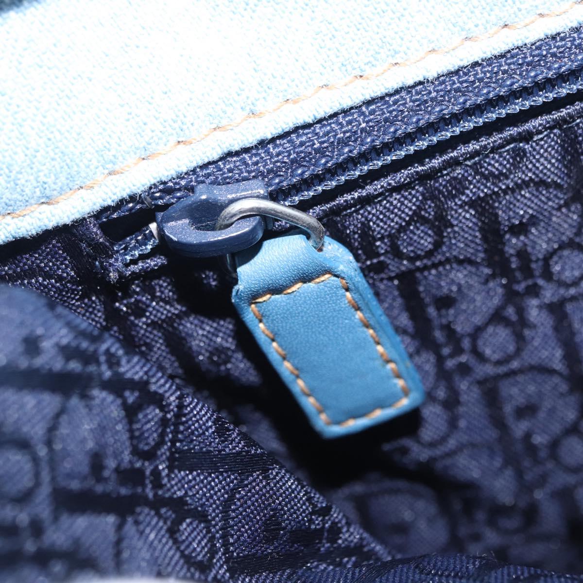 Christian Dior Admit It Shoulder Bag Denim Light Blue Silver Auth 201218V