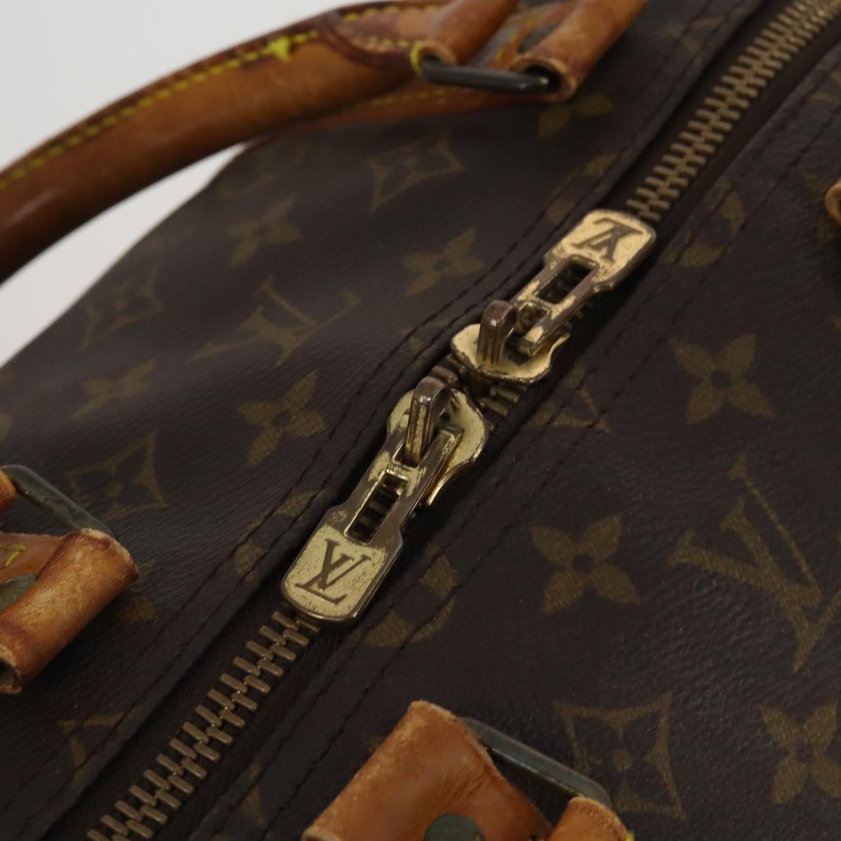 LOUIS VUITTON Monogram Keepall Bandouliere 55 Boston Bag M41414 LV Auth 201227