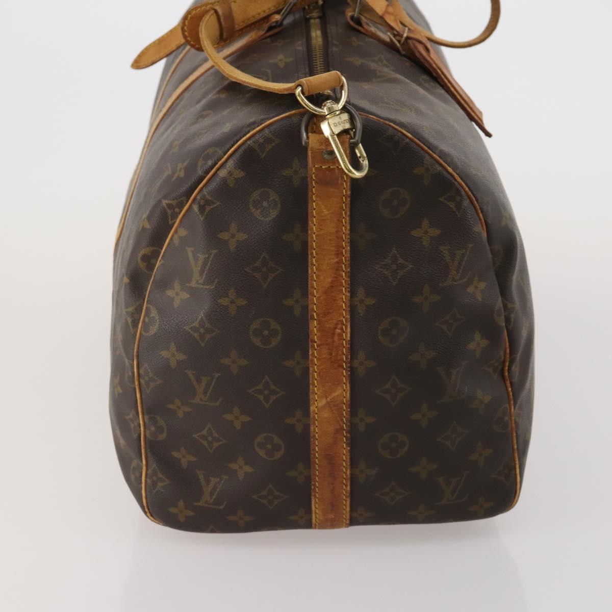 LOUIS VUITTON Monogram Keepall Bandouliere 55 Boston Bag M41414 LV Auth 201227