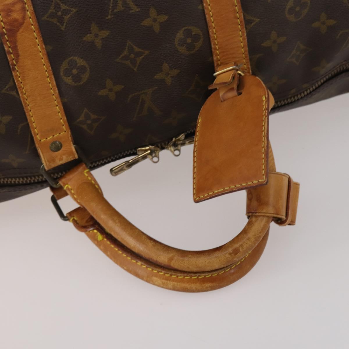 LOUIS VUITTON Monogram Keepall Bandouliere 55 Boston Bag M41414 LV Auth 201227