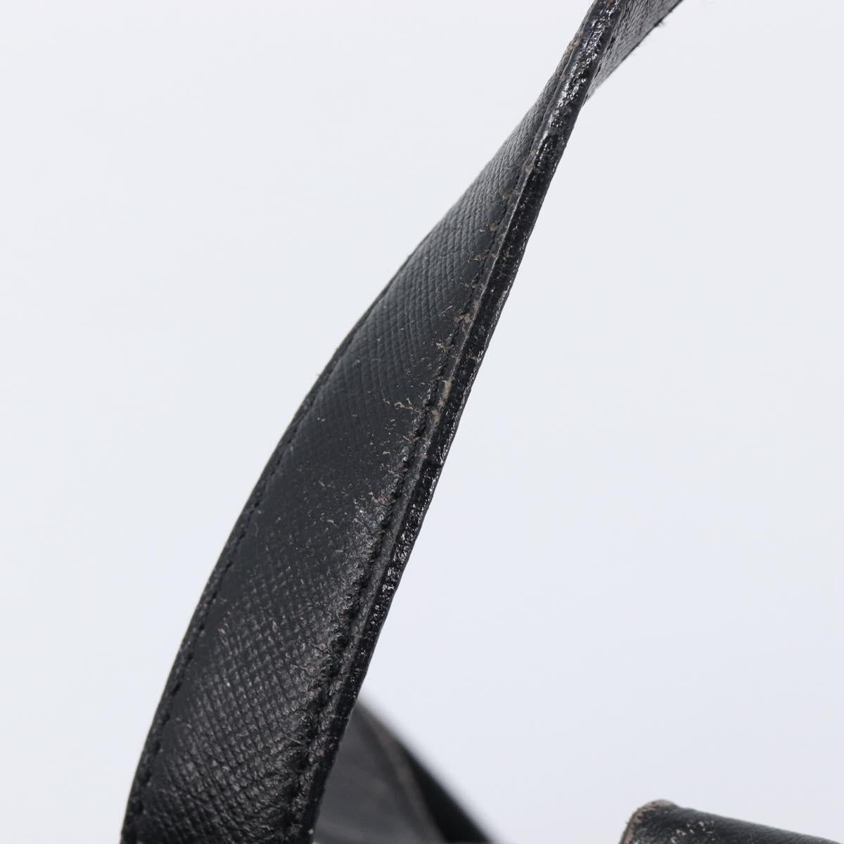 PRADA Backpack Nylon Black Gold Tone Auth 201231
