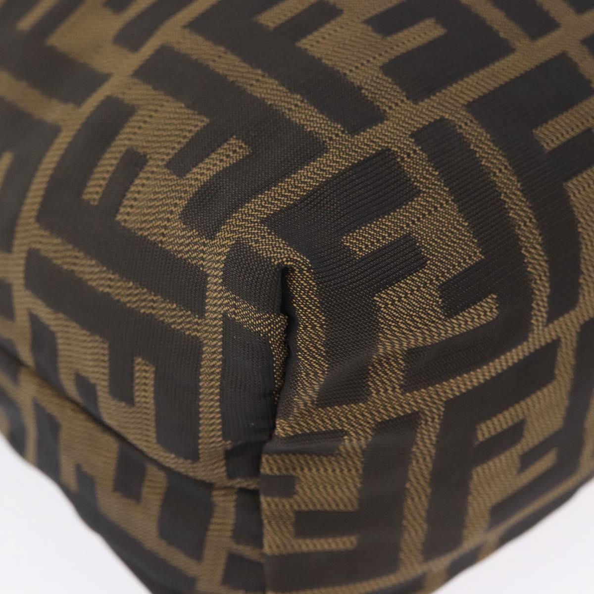 FENDI Zucca Canvas Pouch Black Silver Auth 201233