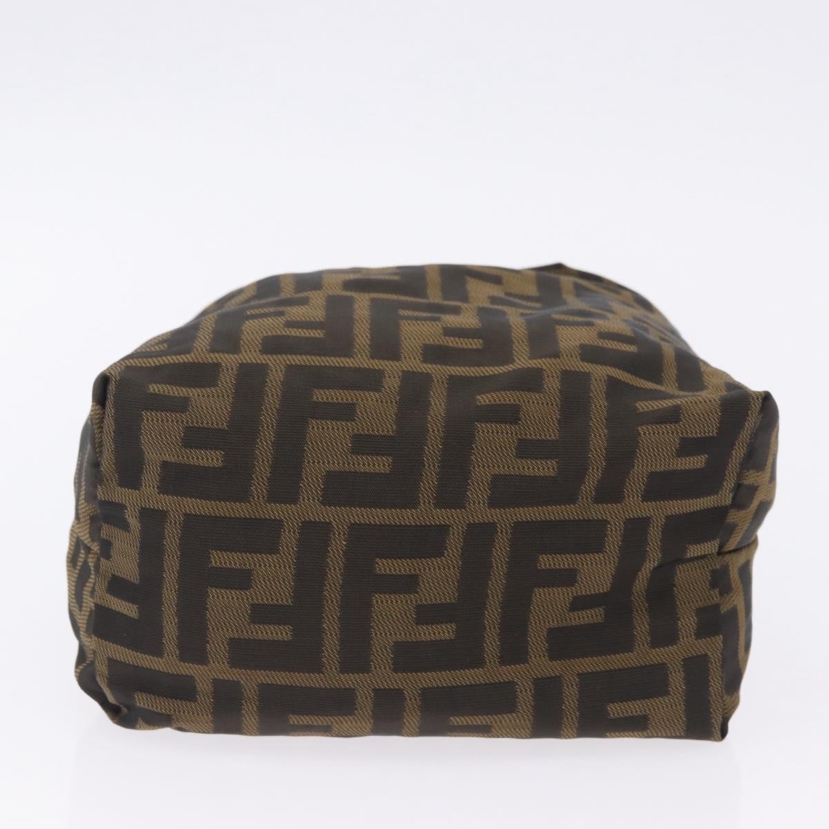 FENDI Zucca Canvas Pouch Black Silver Auth 201233
