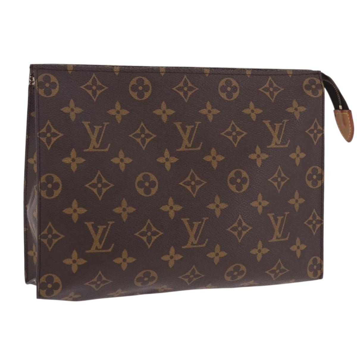 LOUIS VUITTON Monogram Poche Toilette 26 Pouch M47542 LV Auth 201235