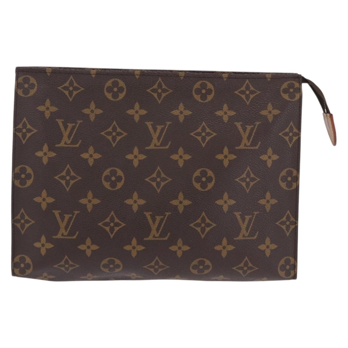 LOUIS VUITTON Monogram Poche Toilette 26 Pouch M47542 LV Auth 201235