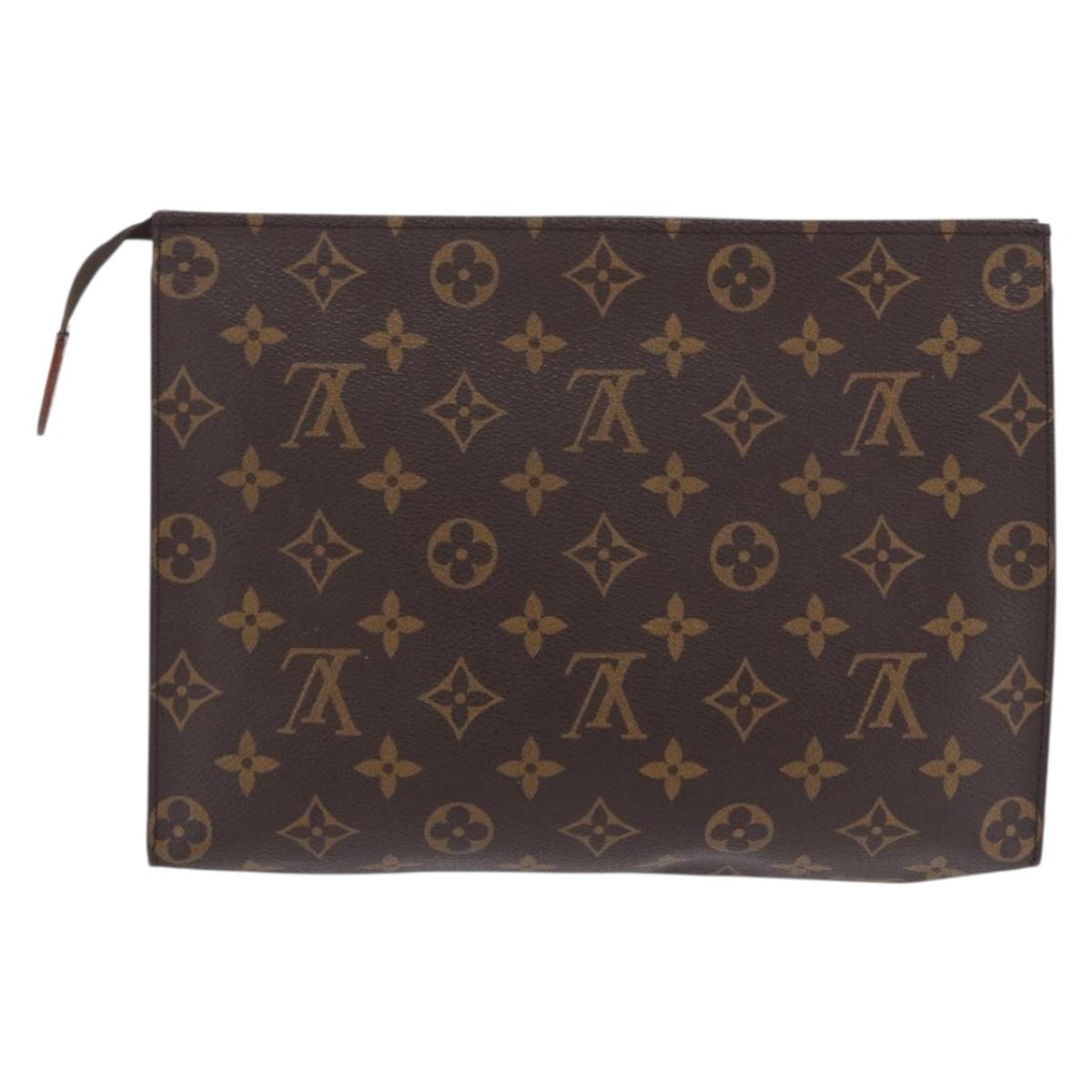 LOUIS VUITTON Monogram Poche Toilette 26 Pouch M47542 LV Auth 201235