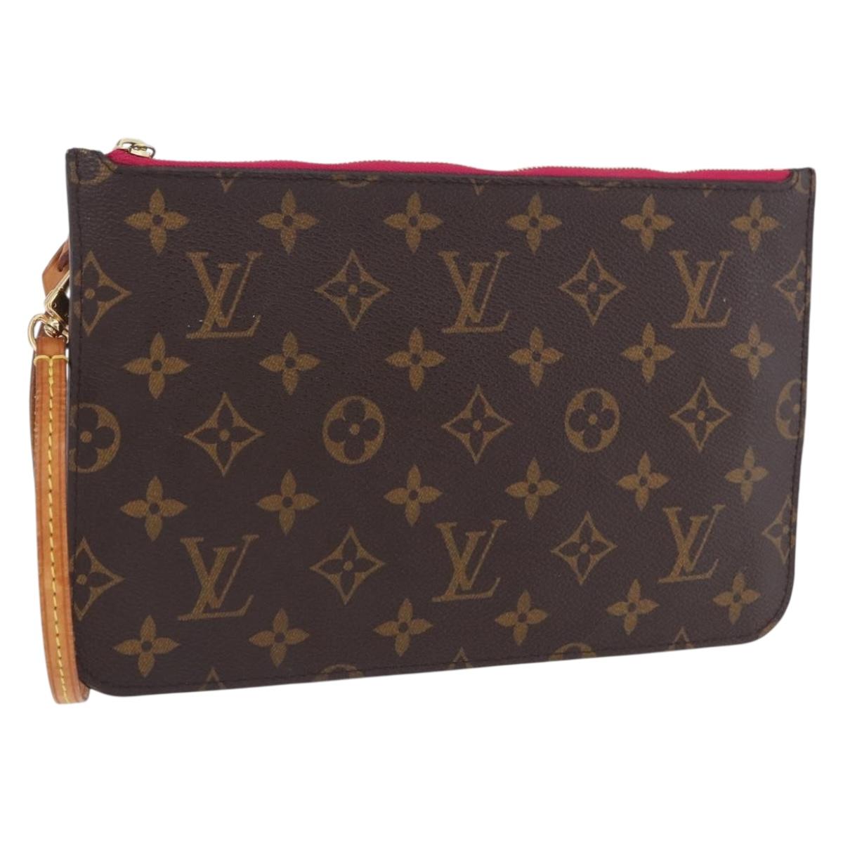 LOUIS VUITTON Monogram Neverfull MM Pouch LV Auth 201236A