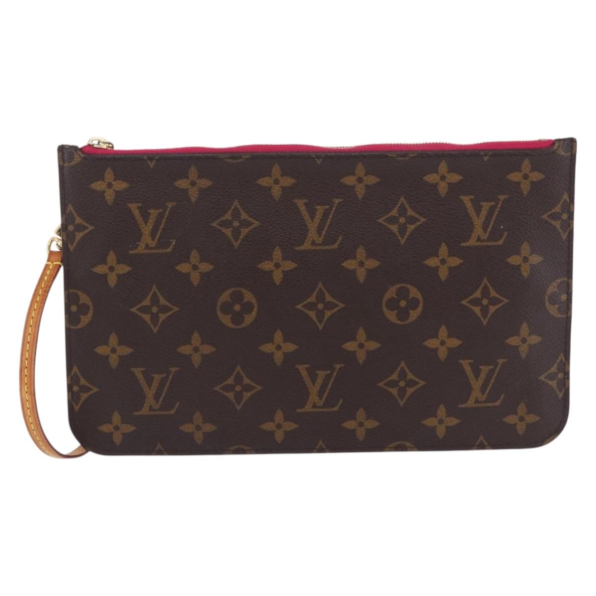 LOUIS VUITTON Monogram Neverfull MM Pouch LV Auth 201236A