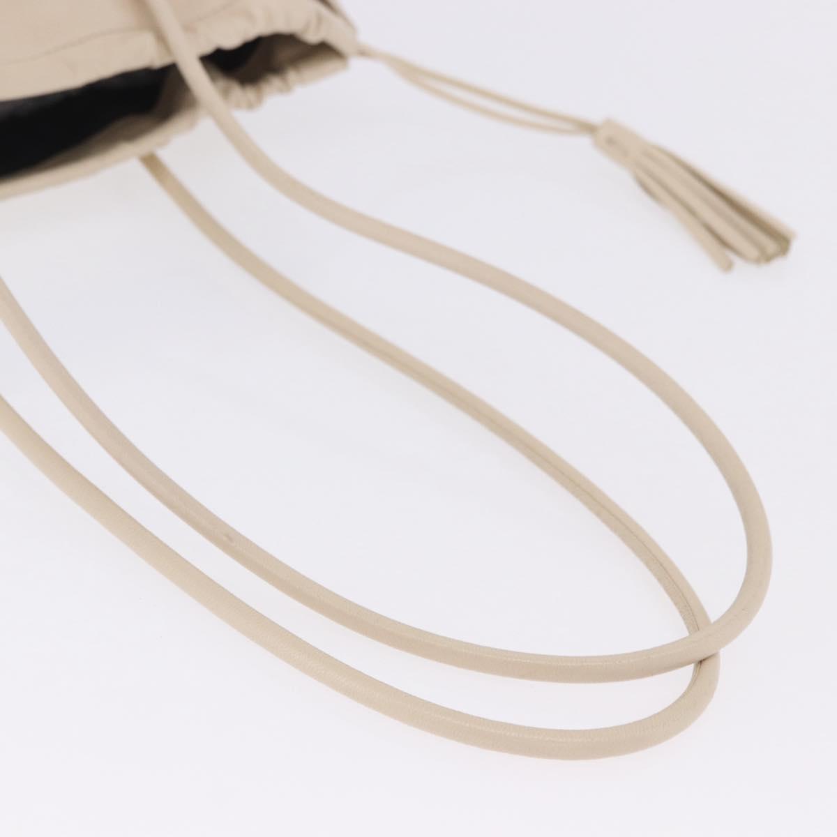GUCCI Shoulder Bag Leather Cream 001 4403 Auth 201255