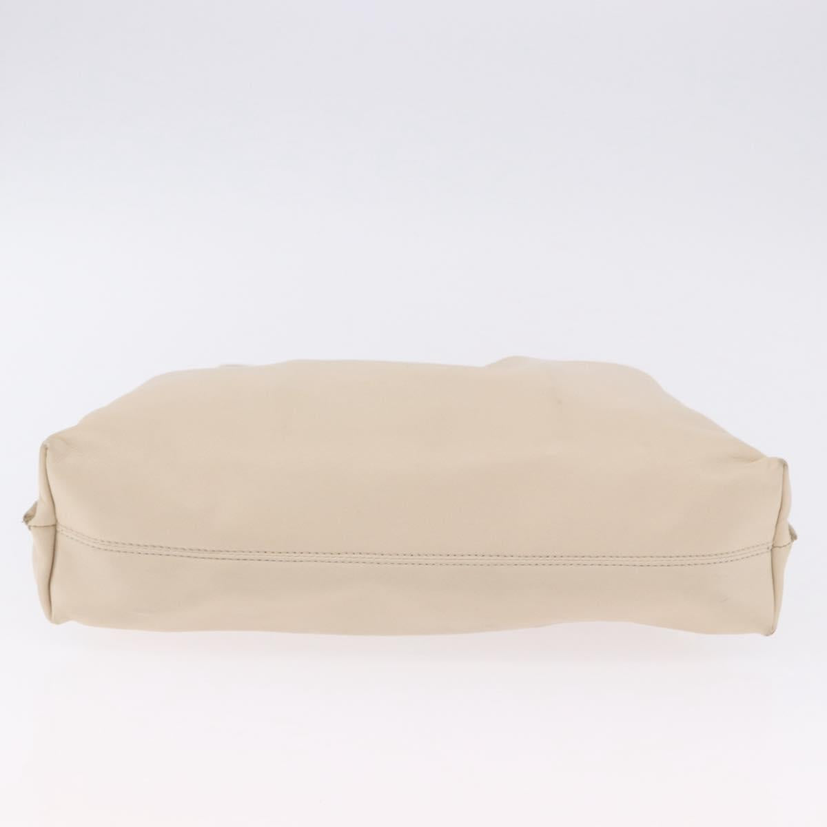 GUCCI Shoulder Bag Leather Cream 001 4403 Auth 201255