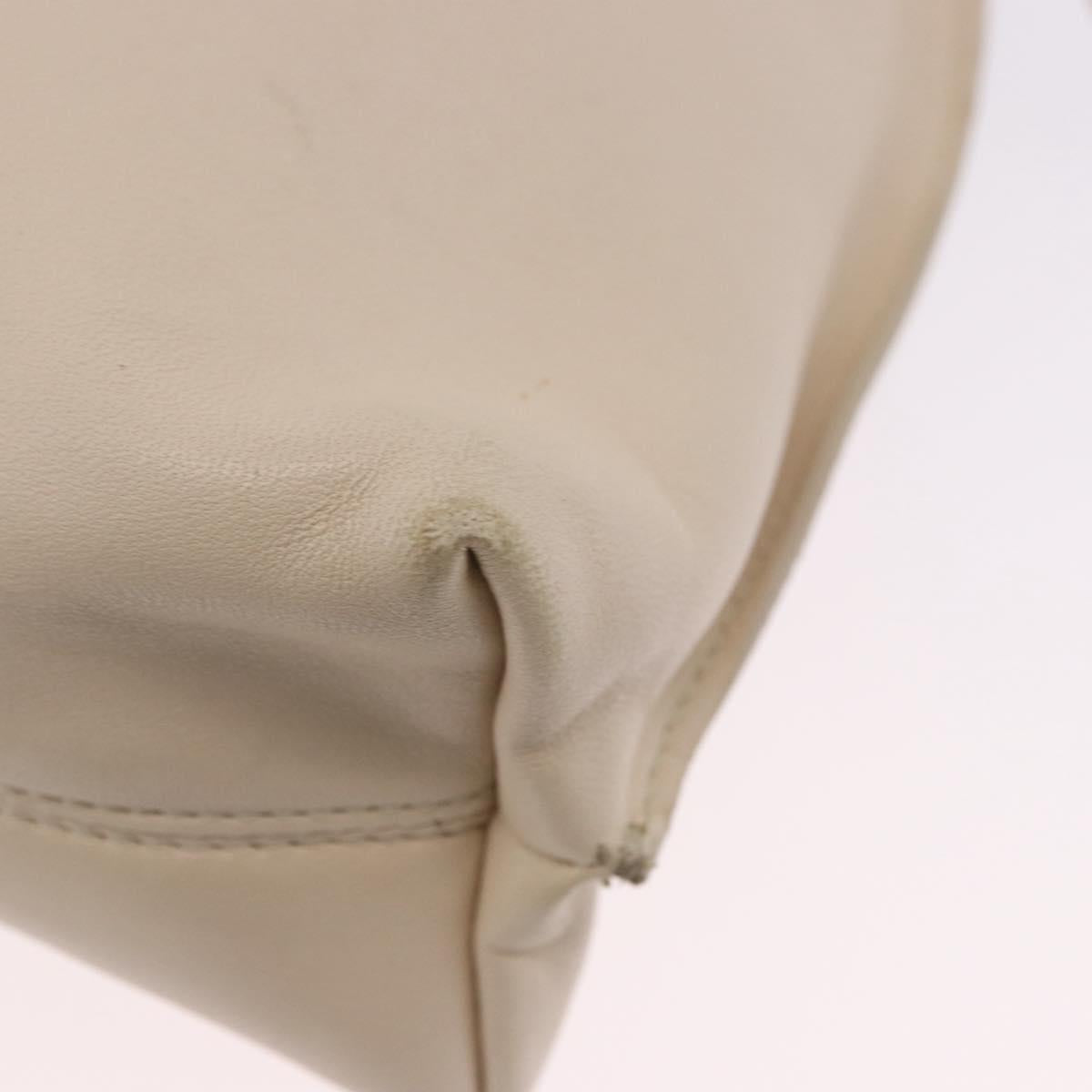 GUCCI Shoulder Bag Leather Cream 001 4403 Auth 201255