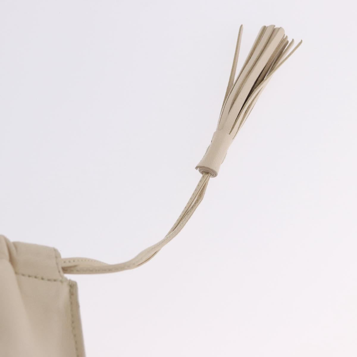 GUCCI Shoulder Bag Leather Cream 001 4403 Auth 201255