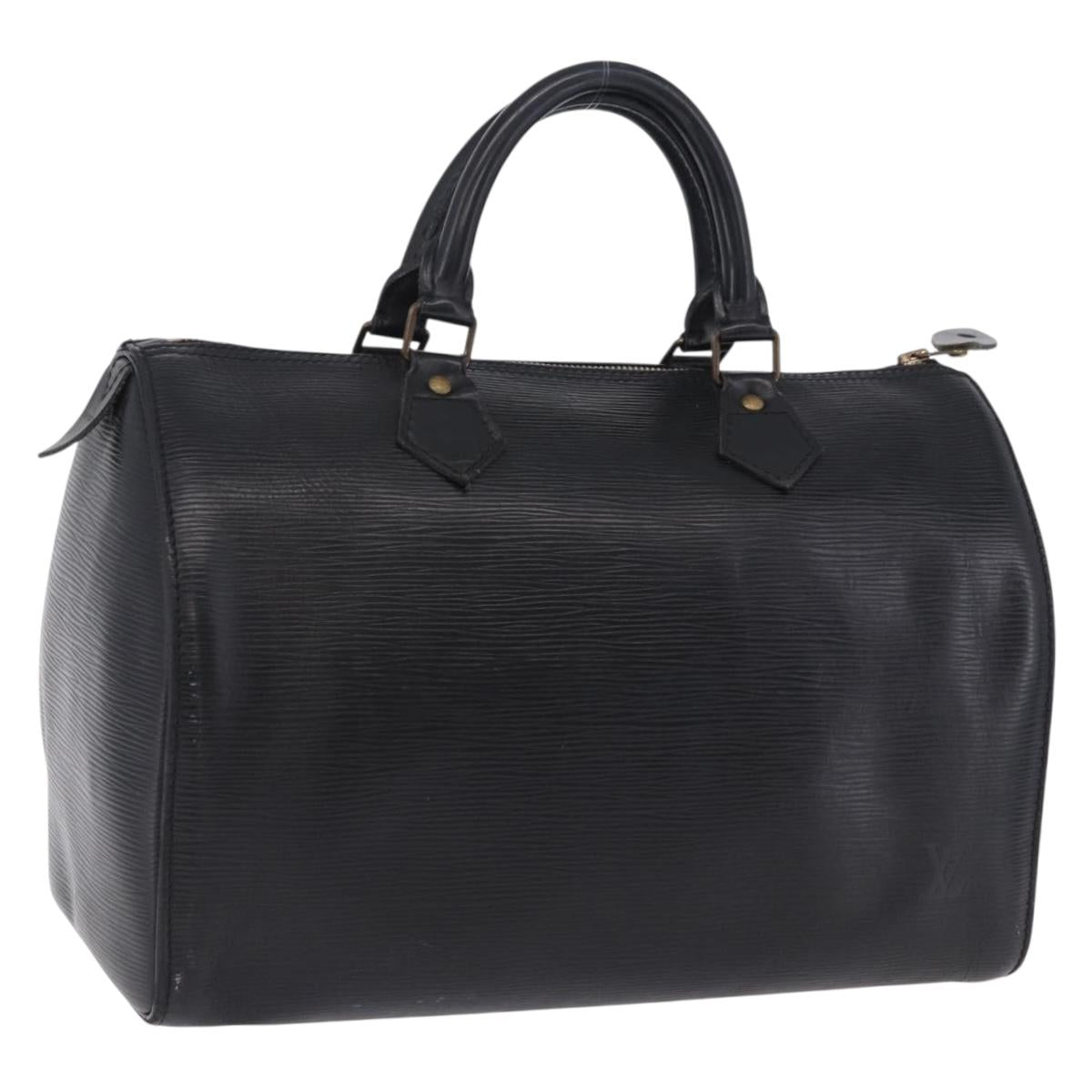 LOUIS VUITTON Epi Speedy 30 Hand Bag Noir black M43002 LV Auth 201256