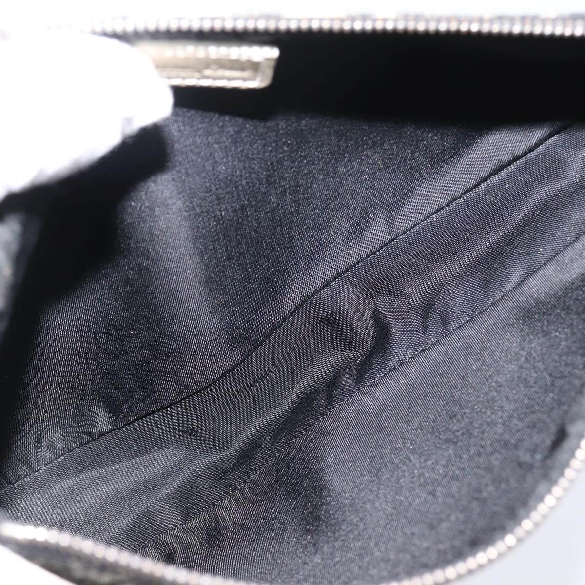 Christian Dior Trotter Saddle Accessory Pouch PVC Black White Auth 201266V
