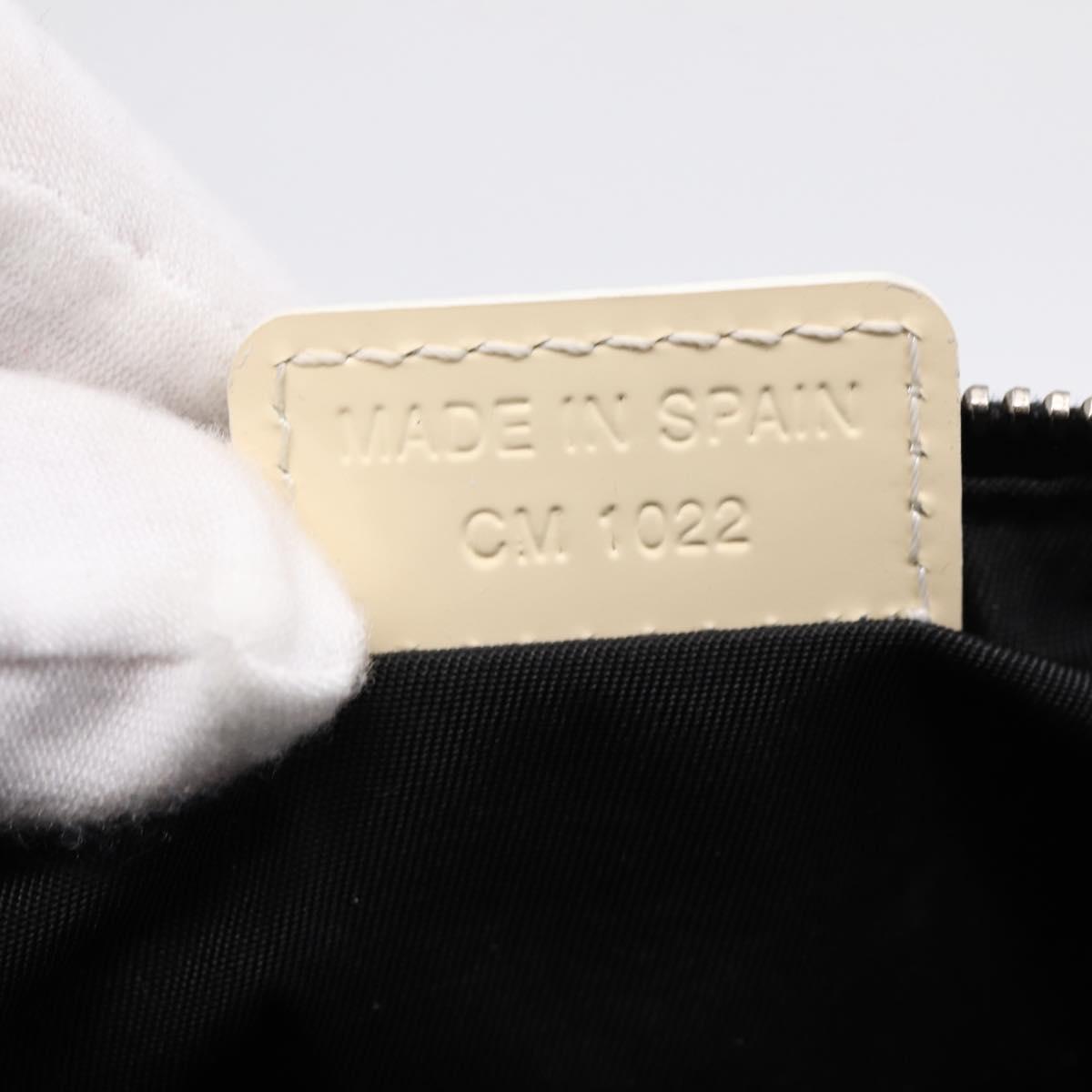 Christian Dior Trotter Saddle Accessory Pouch PVC Black White Auth 201266V