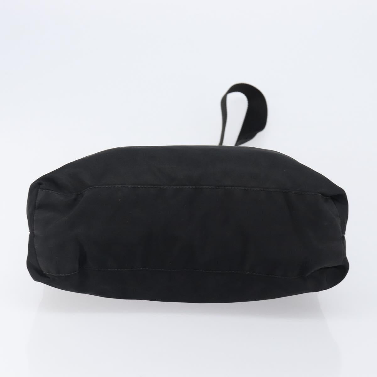 PRADA Shoulder Bag Nylon Black Silver Auth 201270